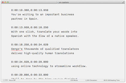 Download final caption file